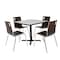 National Public Seating Cafe/Bistro Chair, Espresso Seat, Espresso Back, 21 1/2 in W 23 1/4 in L 33 7/8 in H, Armless BCC21 - alternate 3